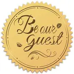 Self Adhesive Gold Foil Embossed Stickers