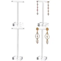 4Pcs 2 Sizes T Bar Acrylic Dangle Earring Display Stands