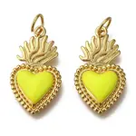 Golden Tone Brass Enamel Pendants