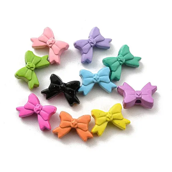 Spray Painted Alloy Beads