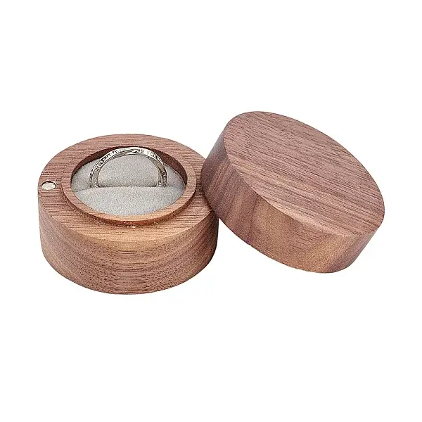 Round Wood Ring Storage Boxes