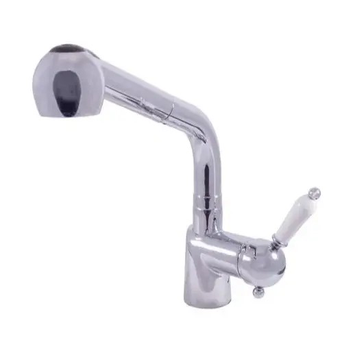 RAV SLEZÁK Labe drezová batéria s vyťahovacou spŕškou, 2 prúdy chróm L511.5