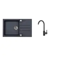 Alveus Set Rock 130 + baterie Tonia set drezu a batérie rock 130 + tonia / 91 čierna SETA068