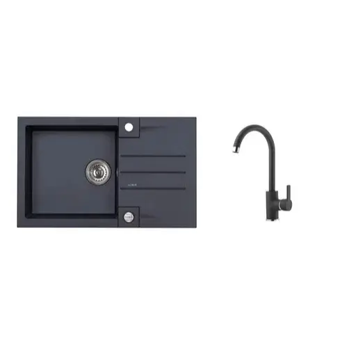 Alveus Set Rock 130 + baterie Tonia set drezu a batérie rock 130 + tonia / 91 čierna SETA068