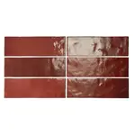 Obklad Equipe Artisan burgundy 6,5x20 cm lesk ARTISAN24467