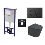 Cenovo zvýhodnený závesný WC set SAT do ľahkých stien / predstenová montáž + WC SAT Infinitio SIKOSSINB68K
