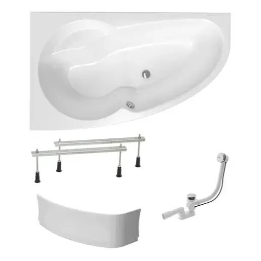 Asymetrická vaňa Laguna Luiza 140x95 cm akrylát ľavá SIKOLU1400LANP