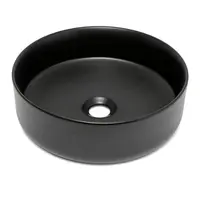 Umývadlo na dosku SAT Mood 36x36 cm černá matná bez otvoru pre batériu, bez prepadu SATM3636BKM