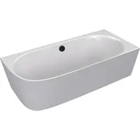 Voľne stojaca vaňa Polysan Sussi 160x70 cm liaty mramor pravá biela/sivá matná bílá/šedá matná 90191R.32