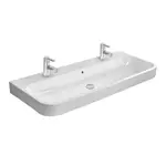 Duravit Happy D.2 umývadlo 120x50,5 cm s dvoma otvormi pre batériu 23181200261