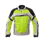 Pánská letní moto bunda W-TEC Saigair Fluo Yellow-Gray 5XL