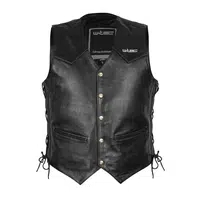 Kožená moto vesta W-TEC Rockridge Black 6XL