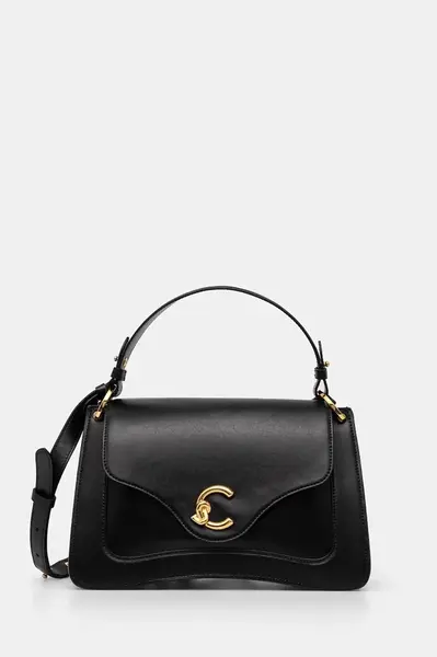 Kožená kabelka Coccinelle černá barva, E1 SSK 18 01 01