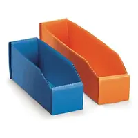 25 x Plastový regálový zásobník, skládací 280 x 90 x 105 mm, tmavě modrý, objem 2l, nosnost 5kg