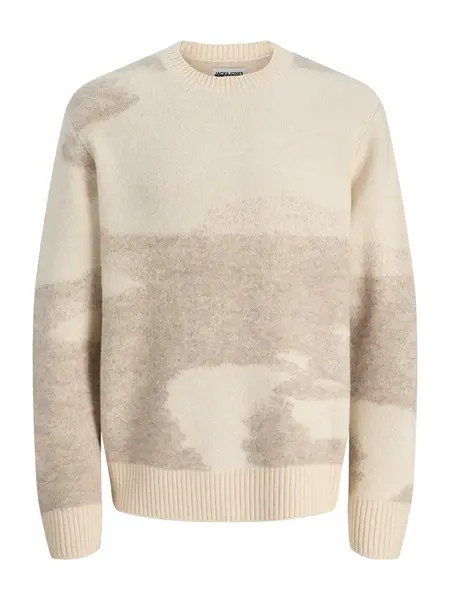 JACK & JONES Sveter 'JCOFlare'  sivá / tmavošedá