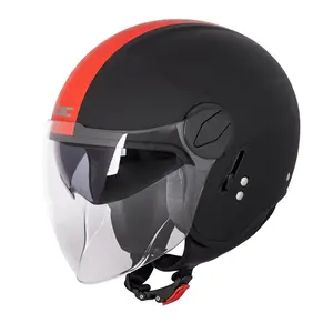 Přilba na skútr W-TEC Vernante Black Matt-Corsa Red M (57-58)