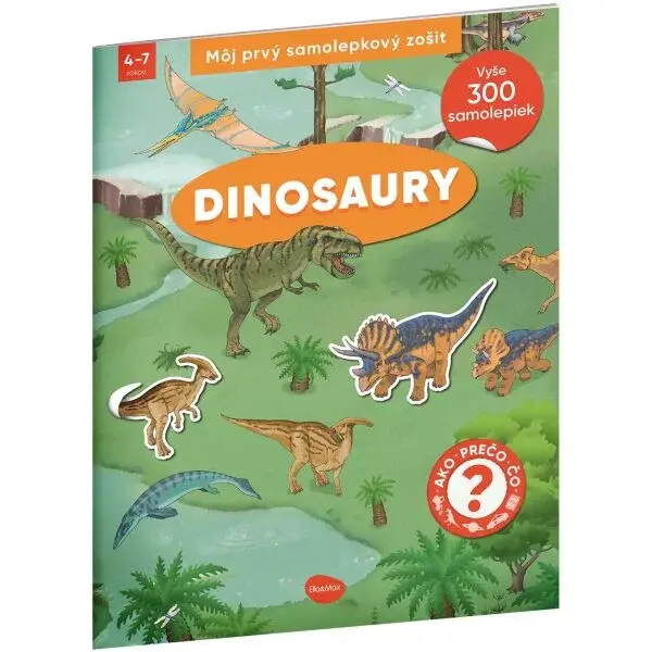 ELLA & MAX DINOSAURY Môj prvý samolepkový zošit, mix, veľkosť