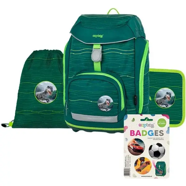 Oxybag SHERPY GREEN Školský set, zelená, veľkosť