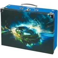 BAAGL PRETEKÁRSKE AUTO Skladací školský kufrík, modrá, veľkosť