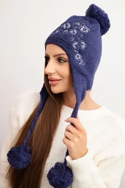 Kesi Dámská ušanka Emma K343 denim