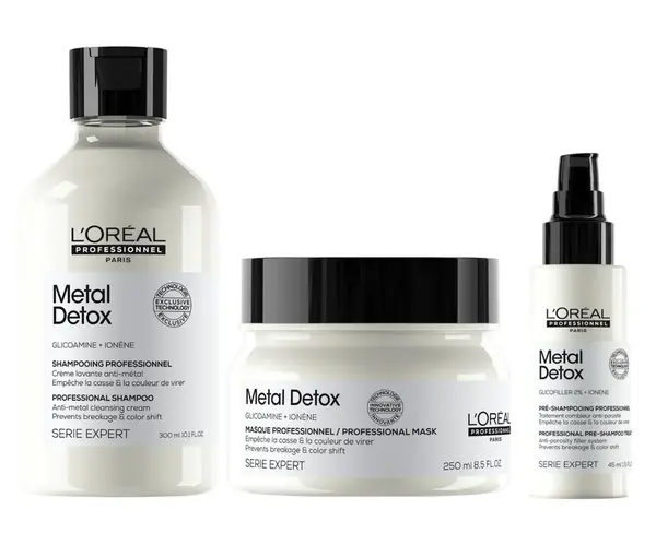 Sada pro barvené a poškozené vlasy Loréal Professionnel Serie Expert Metal Detox + předšamponová péče 45 ml zdarma - L’Oréal Professionnel + dárek zda
