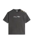 TOMMY HILFIGER Tričko  sivá / biela