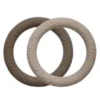 A Little Lovely Company - silikónové hryzadielka s listami - čoko krém, 2 ks