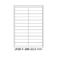 Samolepicí etikety 100 x 23 mm, 24 etiket, A4, 100 listů
