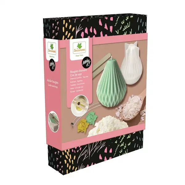 Make it! - sviečky zo sójového vosku - diamanty