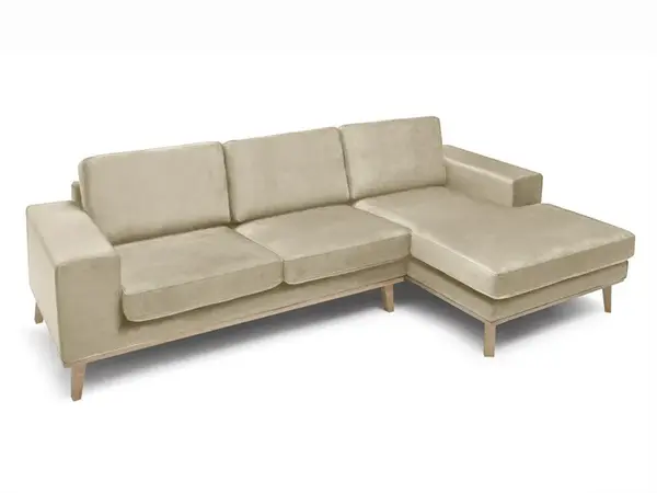 Krémová rohová sedacia súprava MOON Varianta: Pravý roh