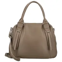 Dámska kožená kabelka na rameno taupe - Delami Vera Pelle Tirza