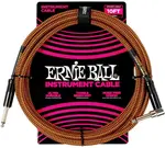 Ernie Ball Braided Instrument Cable Straight/Angle 10ft Pumpkin Pie