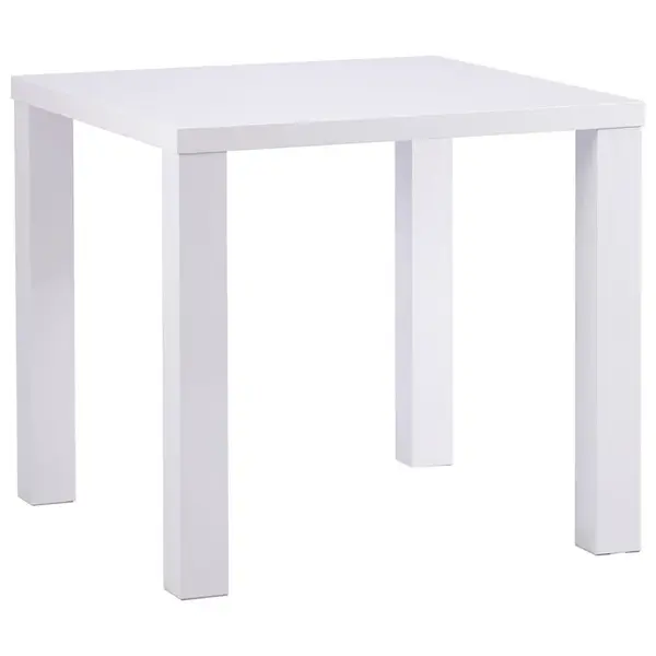 P & B JÍDELNÍ STŮL, vysoce lesklá bílá, 80/80/75 cm