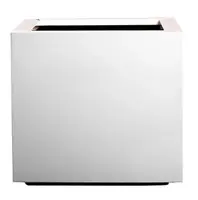 Čtvercový samozavlažovací květináč STEEL PLUS, více variant - Hobby Flower Barva: bílá, Rozměry: 50 x 50 x 40