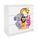 Detská komoda  Babydreams biela – Zoo
