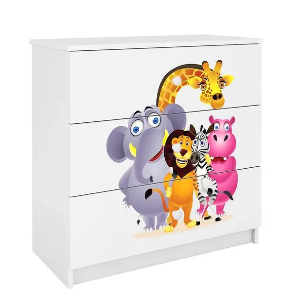 Detská komoda  Babydreams biela – Zoo