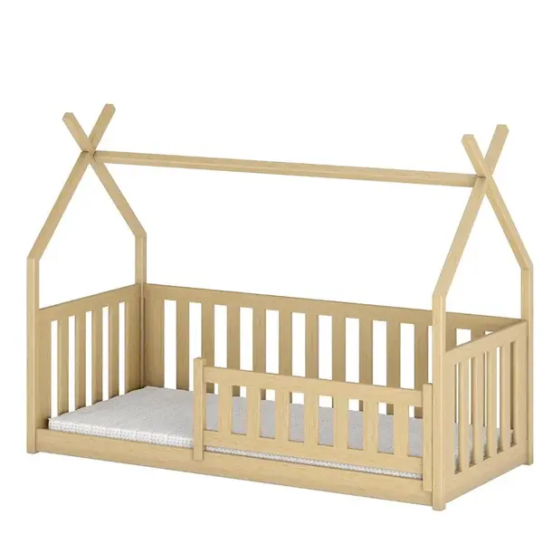 Posteľ Domček Bodzio 90x200 borovica