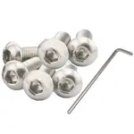 Skrutky  M5  6 ks + inbus. kľúč  AISI 304