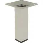 Štvorcová nábytková noha 10 cm biela