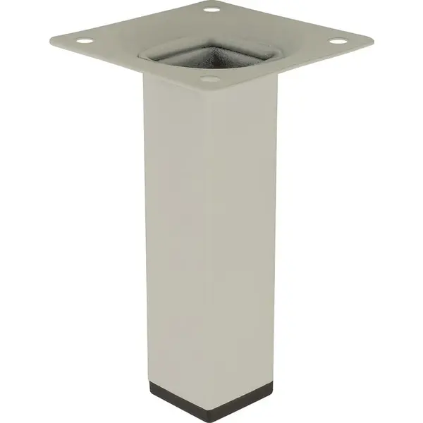 Štvorcová nábytková noha 10 cm biela