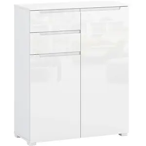 Komoda Hill 07 2D2S biely lesk