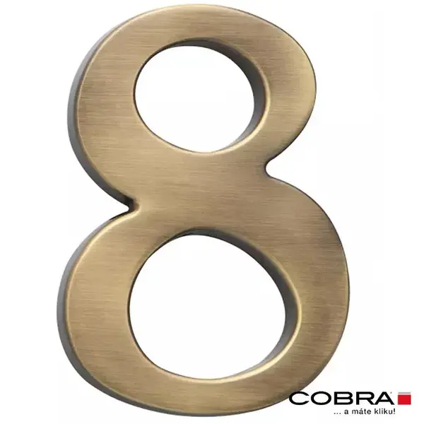 Cislo 3D bronz cesany 8 - 5 cm
