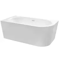 Voľne stojaca vaňa nástenná Avita A-Line 160L + sifón klik-klak zlatá