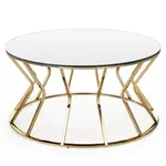 Konferenčný stolík Afina zrkadlo/zlatá