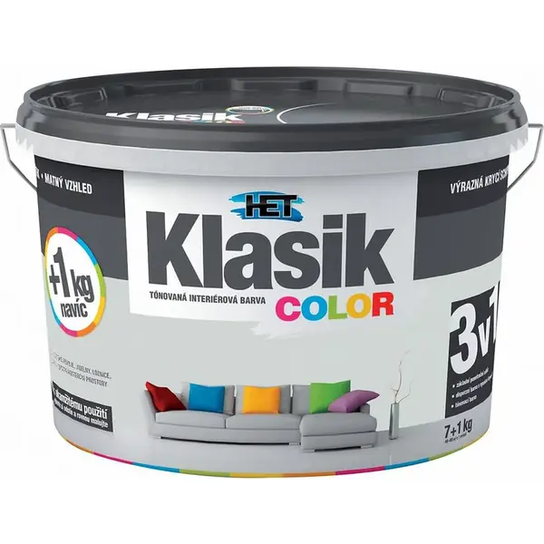 HET Klasik Color sivý platinový 7+1kg