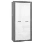 Skříň Trebbia BCCS821-C272 beton/bílý lesk