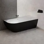 Vana Nelza 175x82 levá konglomerát černý/bílý mat