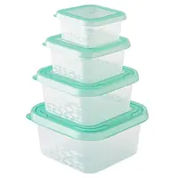 Sada 4 dóz Ori box hranaté 0.25l+0.45l+0.8l+1.25l zelená