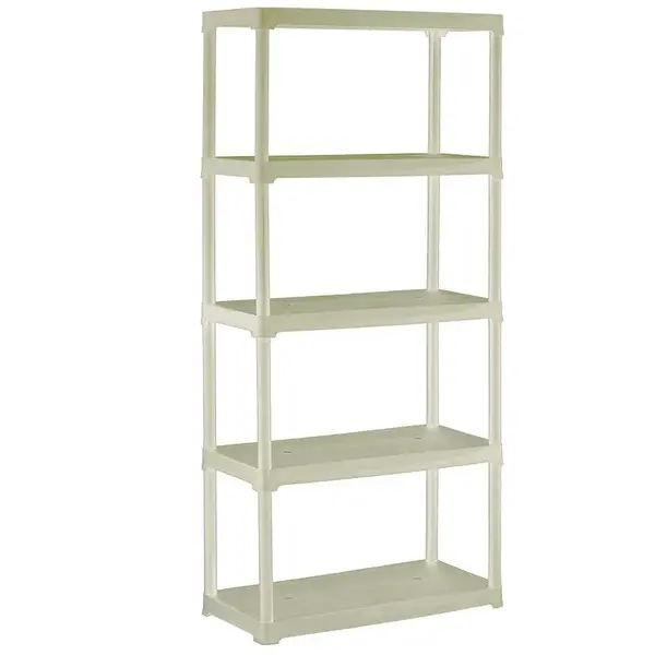 Plastový regál T80/5E écru 176x80x40 cm – 5 polic/30 kg