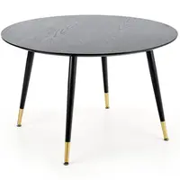 Stùl Embos 120 Mdf/Ocel – Černá/Zlatý